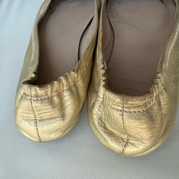 Tory Burch Gold Reva Flats - Picture 8 of 10